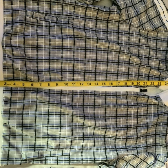 Jian Wang plaid full zip blue and white track jacket Men’s xLarge - Picture 4 of 6